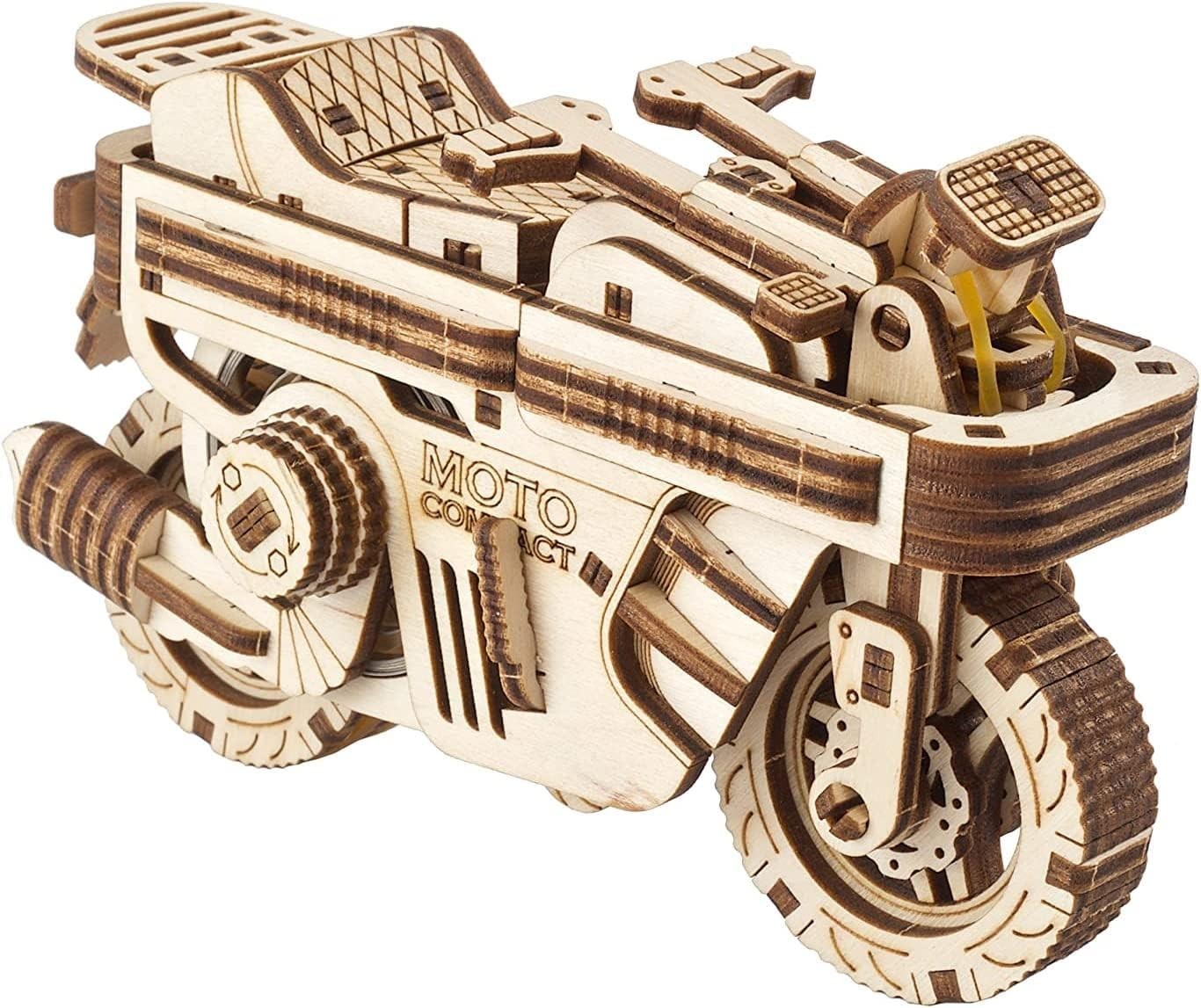 3D Wooden Folding Scooter Puzzle Model Kit DIY Mechanical Toy for Adults