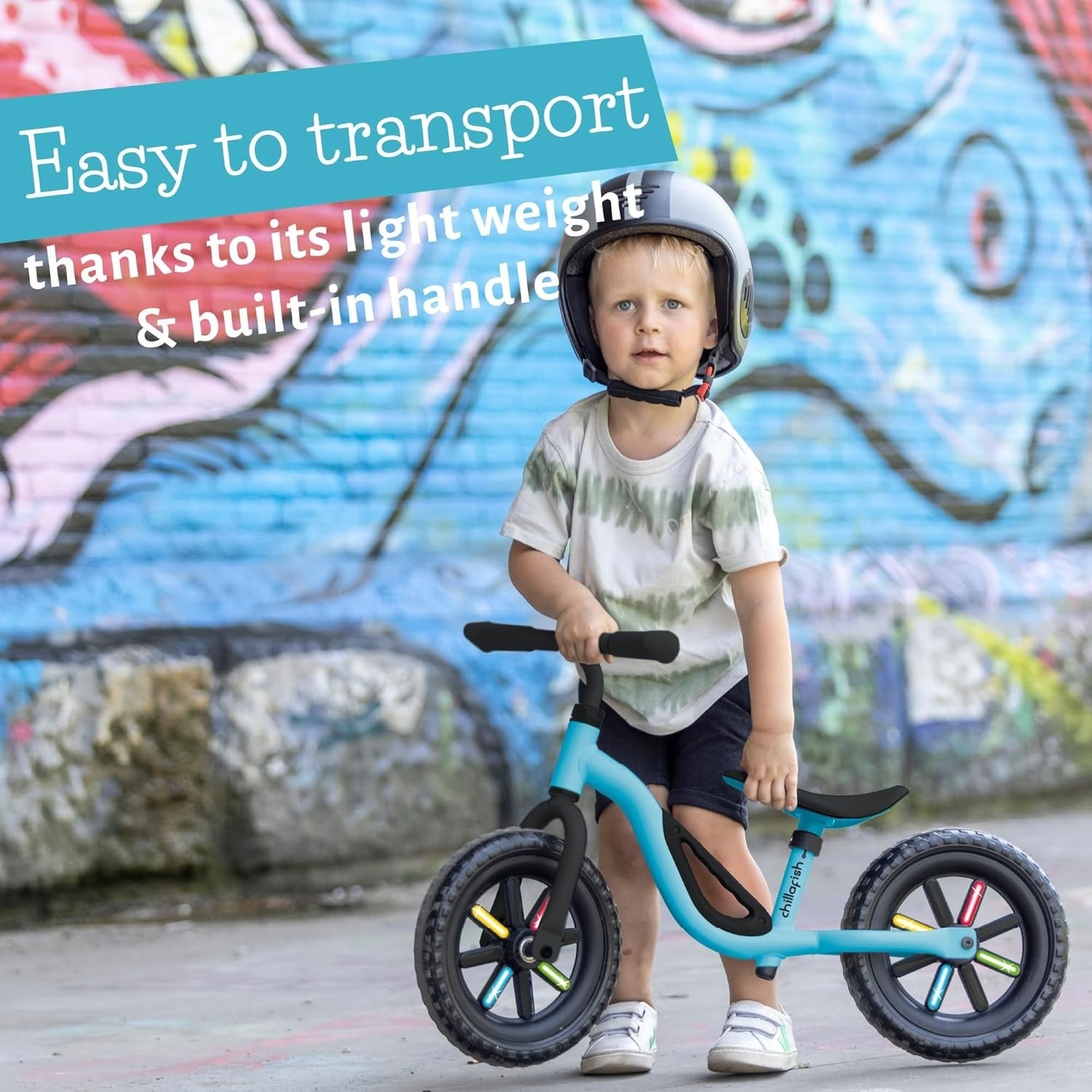 Kids Balance Bike Light Up Wheels Adjustable Toddler Bike 18M-4Y Blue