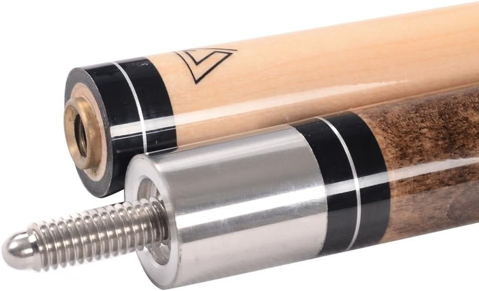 58” Billiard Pool Cue Canadian Maple 1/2 Joint 11.5mm Linen Grip