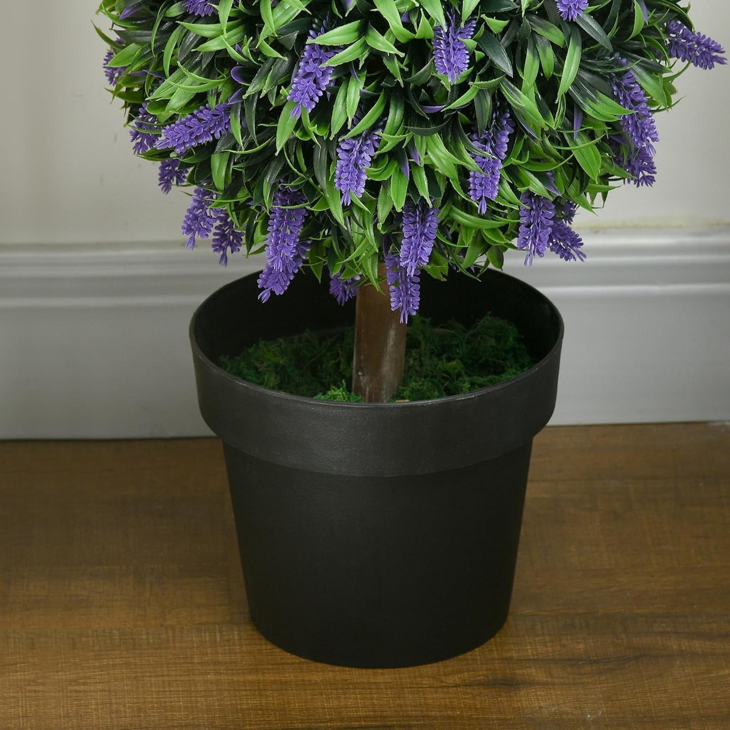 110cm Artificial Lavender Ball Trees Set of 2 Tall Faux Plants Home Decor
