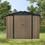 Metal Garden Shed Outdoor Storage Utility House Tool Storage 6x8FT