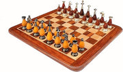 15" Luxury Wooden Chess Set – Acacia Inlaid Board + Brass & Wood Pieces