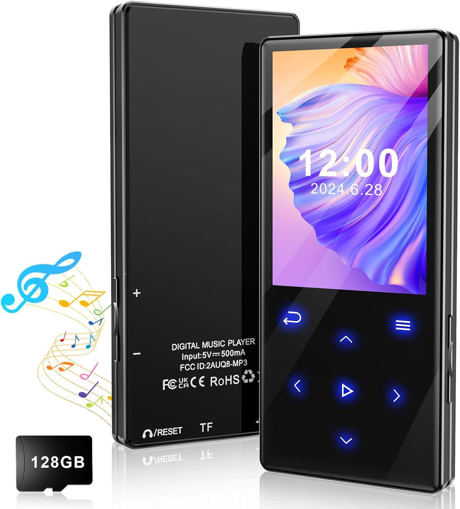 128GB Bluetooth MP3 Player HiFi FM Radio Speaker Touch Screen