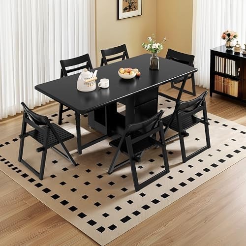 150CM Extending Dining Table with Drawers & Castors for Small Spaces