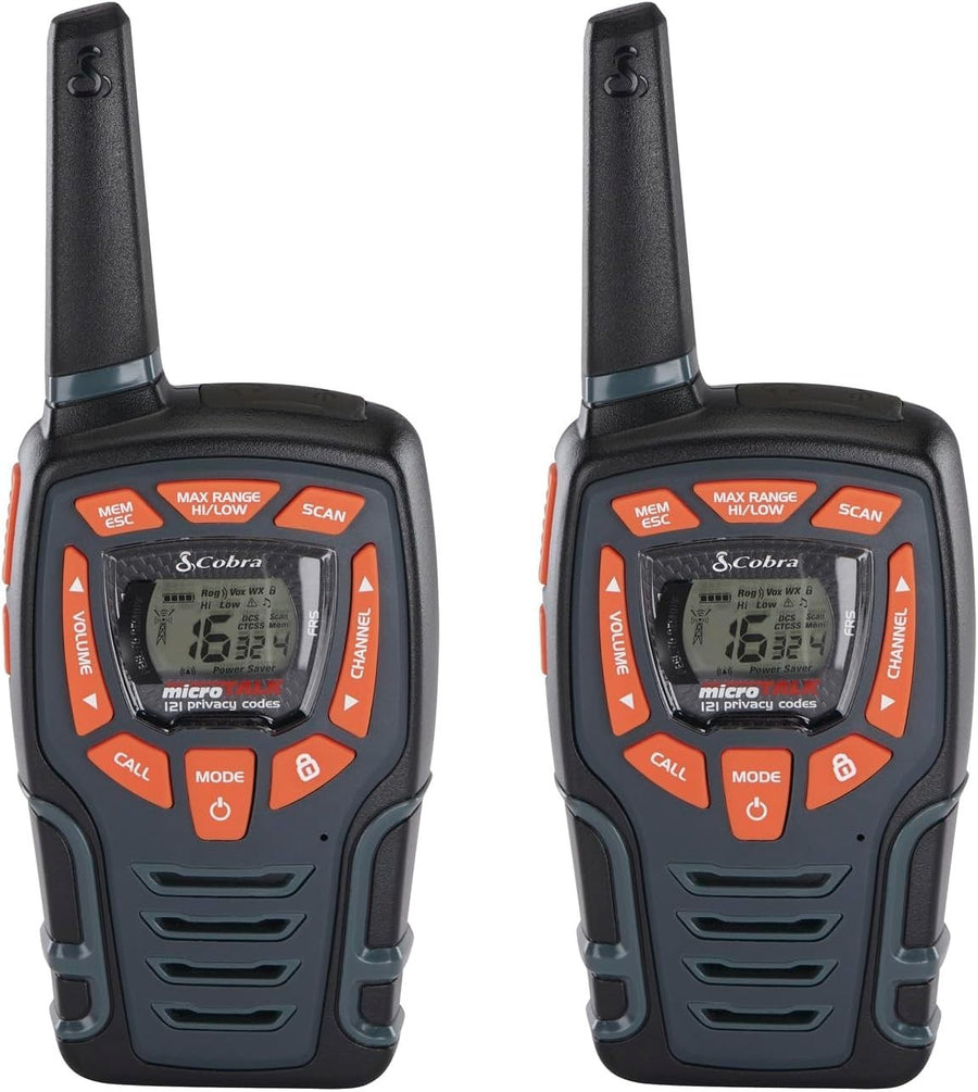 Weather Resistant Walkie Talkies 2 Pack 10KM Range VOX Rechargeable