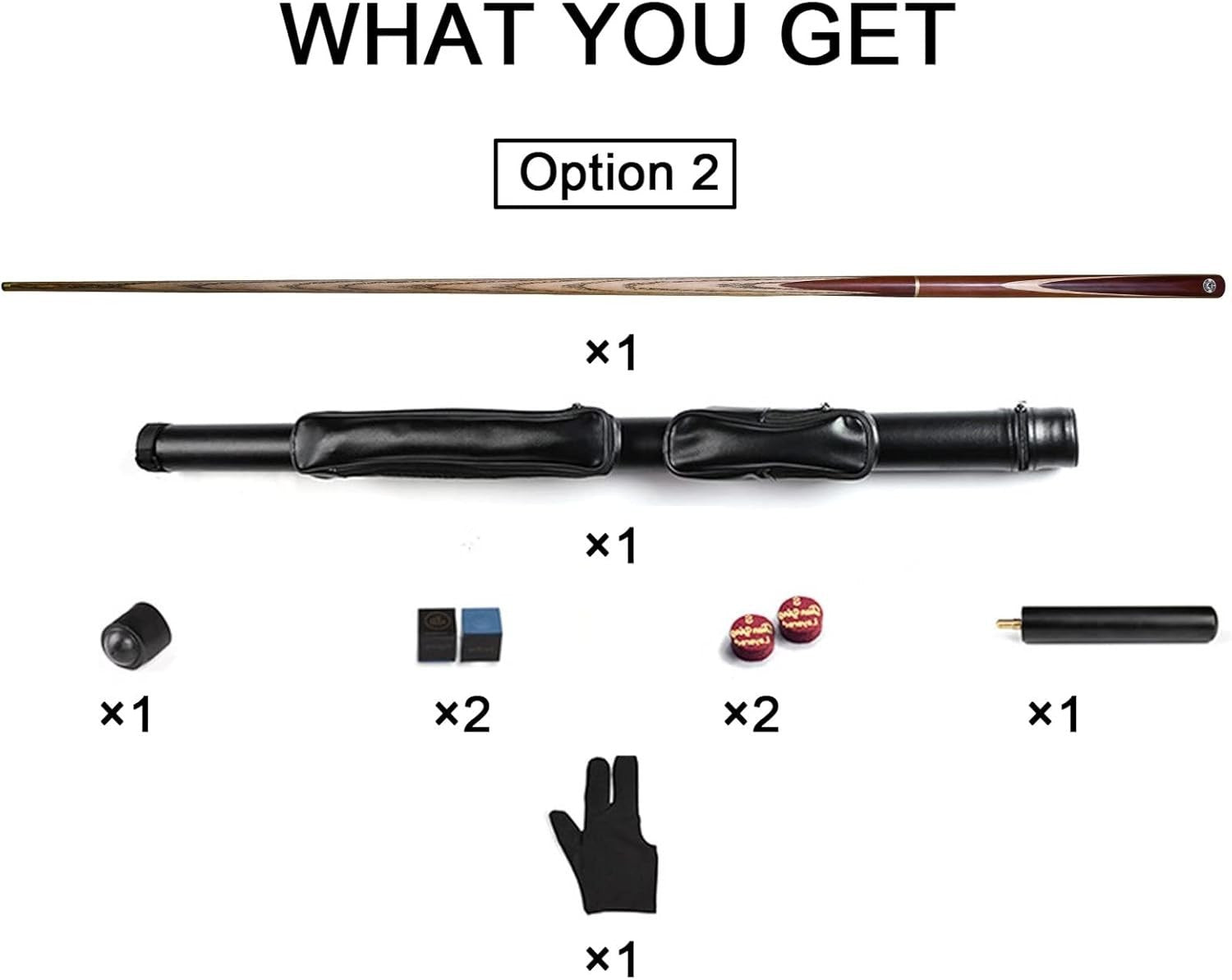 Professional 57in 3/4 Joint Snooker Cue Ash Shaft 18oz 10mm Tip