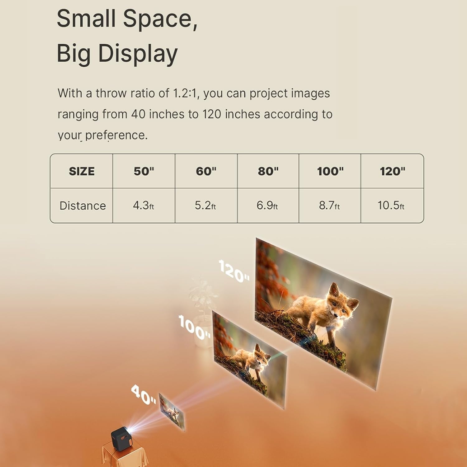 Portable 1080P Smart Projector Google TV Auto Focus WiFi Home Cinema