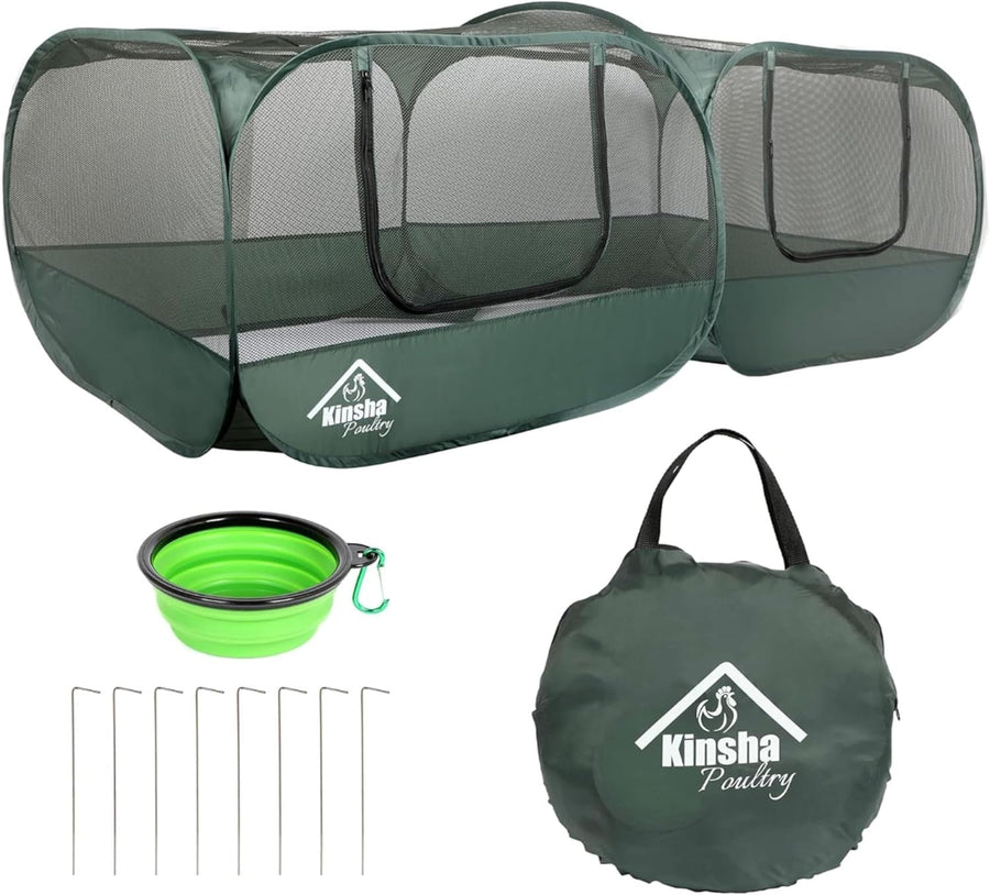 Pop Up Chicken Coop Run Portable Poultry Cage Tent