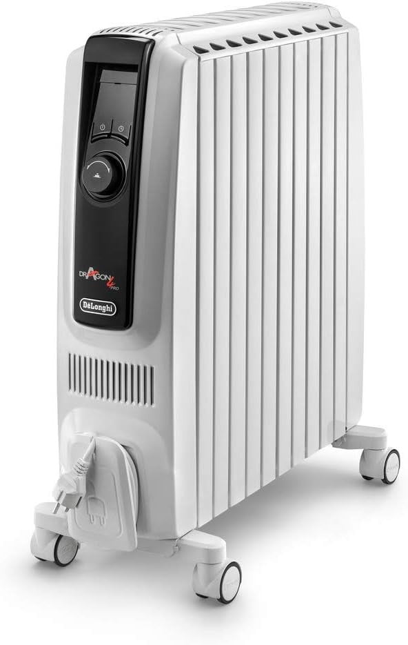 Oil Filled Radiator Heater 2500W Digital Timer ECO Anti Frost Quiet