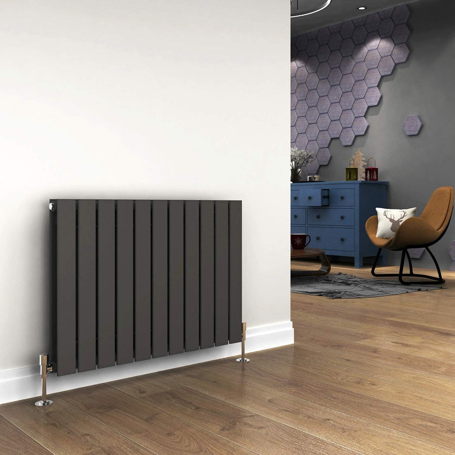 600 x 836mm Horizontal Anthracite Designer Radiator, High Heat Output, Modern Ce