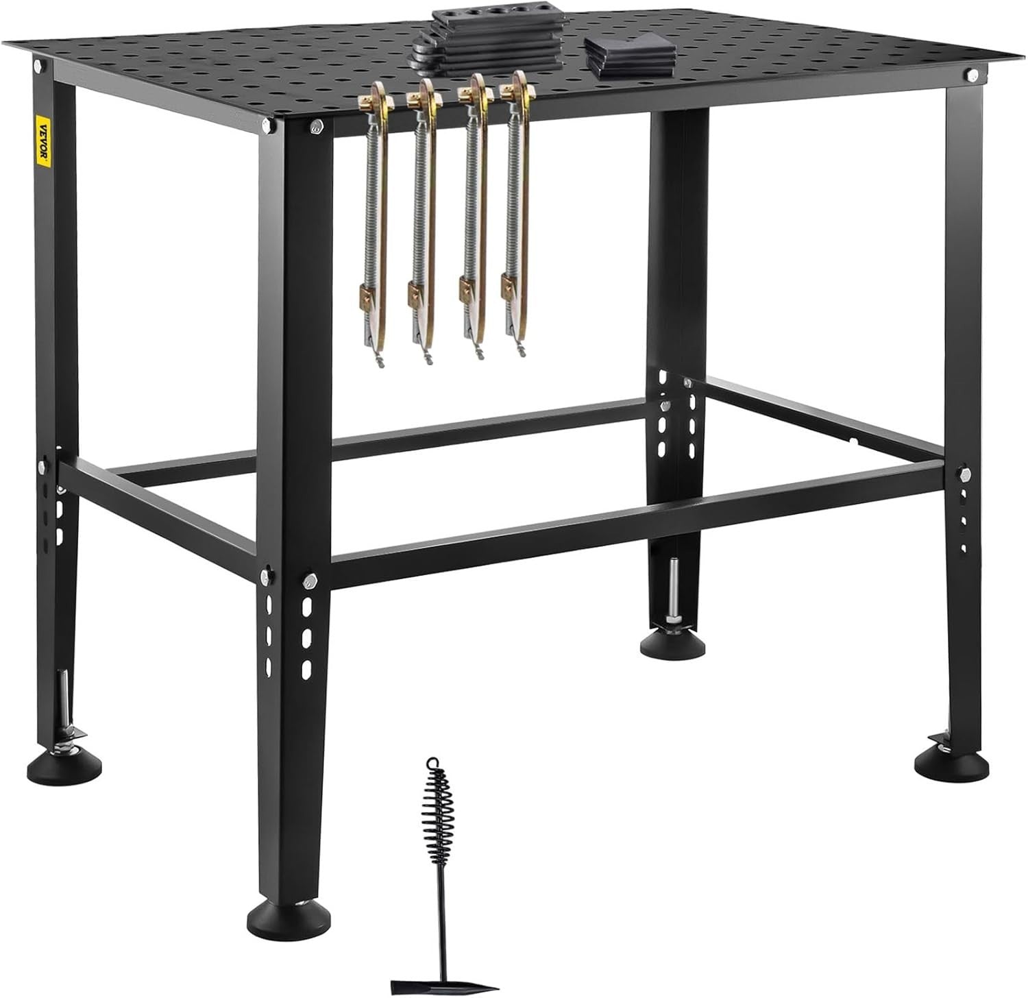 Welding Table 36"x24" 800lbs Capacity Steel Workbench 0.63" Holes Non-Slip