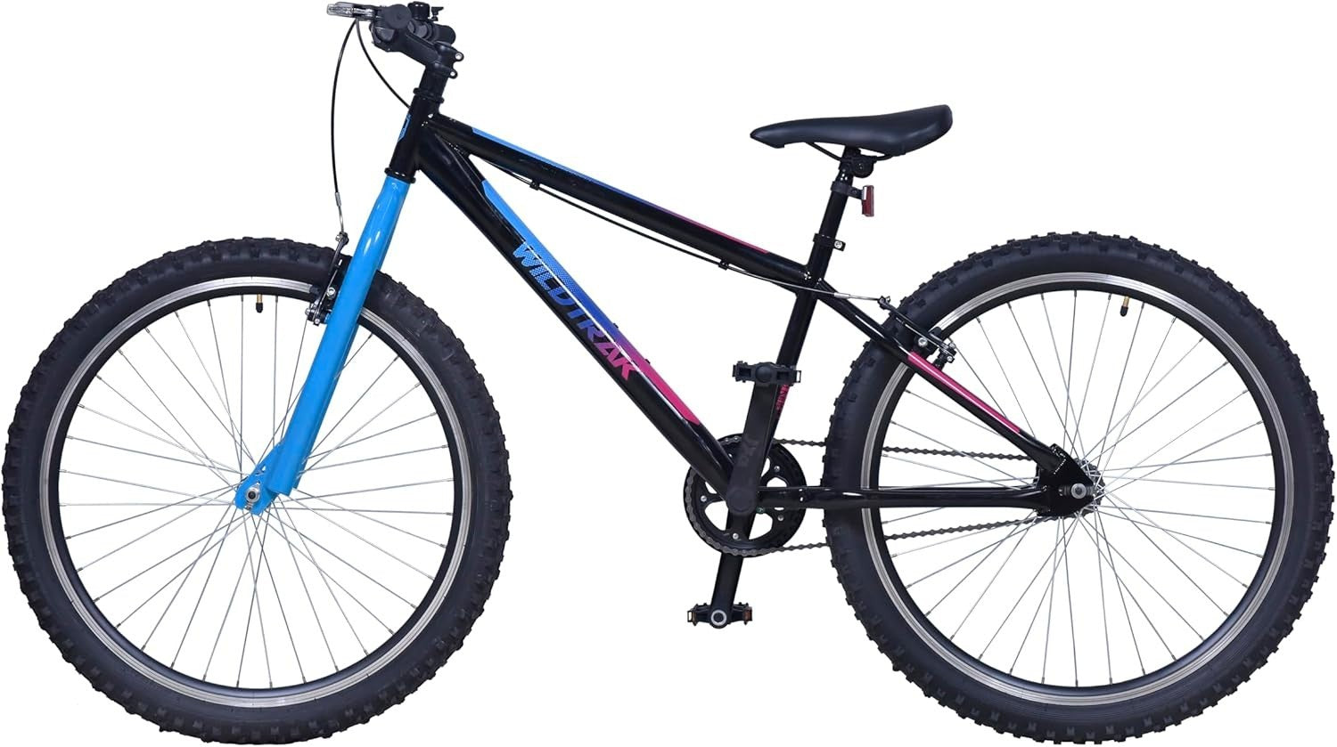 26" Adult Single Speed Mountain Bike - Durable Steel Frame, Flat Pedals, Black