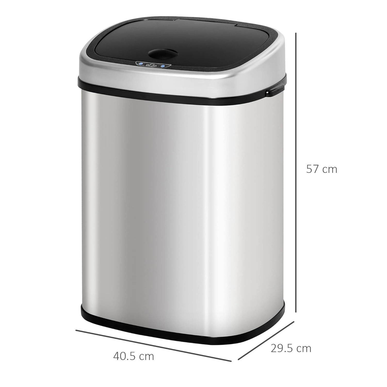 48L Sensor Kitchen Bin Touchless Stainless Steel Silver