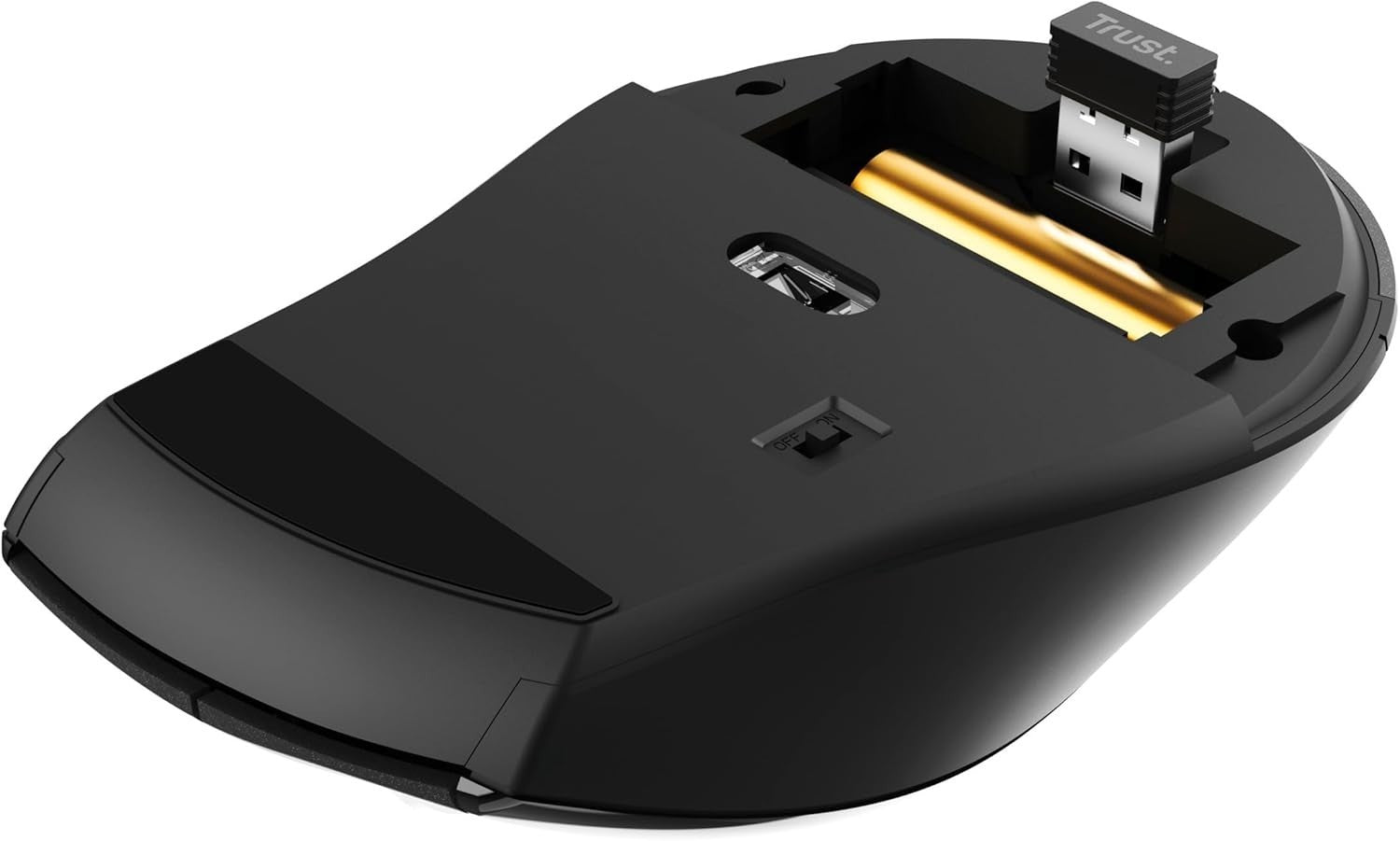 Wireless Mouse 6 Button Adjustable DPI 10m Range USB Black