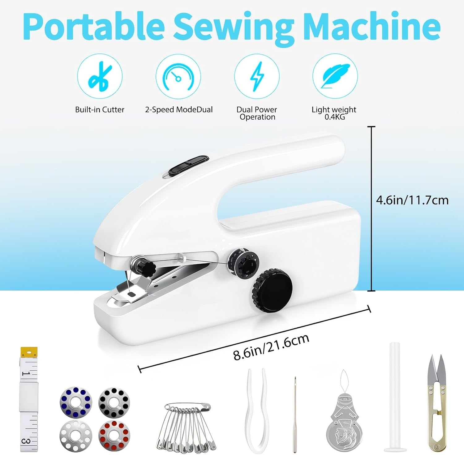 Handheld Sewing Machine Cordless Mini Portable Stitching Tool