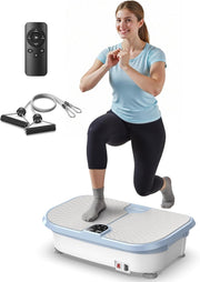 Blue Vibration Plate Exercise Machine 99 Speeds Lymphatic Drainage Home