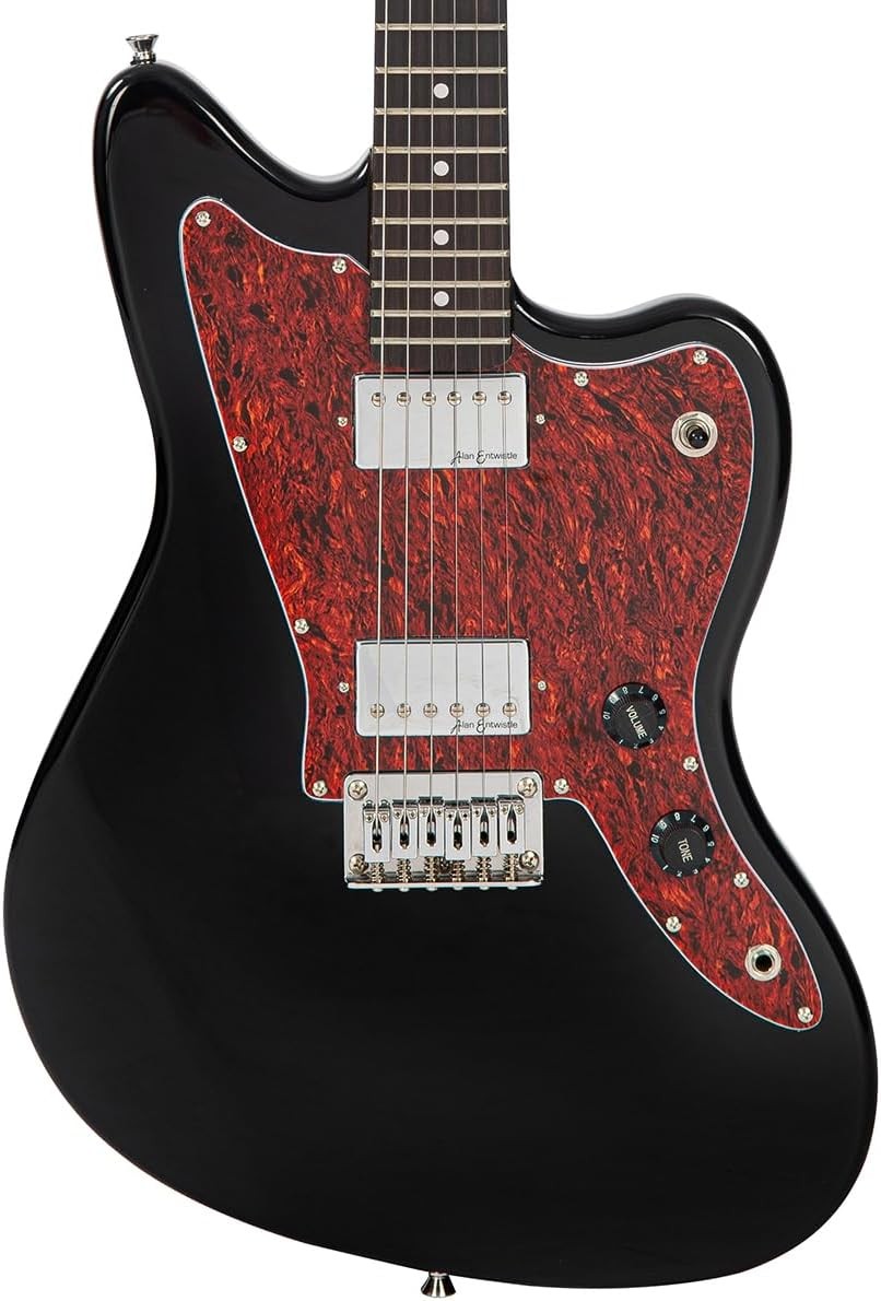 Electric Guitar Offset Style Gloss Black HH Pickups Maple Neck