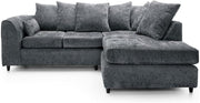 4 Seater L Shape Corner Sofa Right Hand Grey Alaska Fabric – Comfy Modern Couch