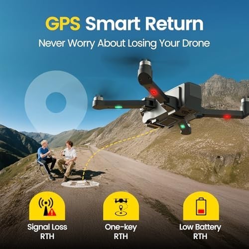 Foldable 4K GPS Drone | 40-Min Flight, Brushless Motor, Follow Me, 5G FPV