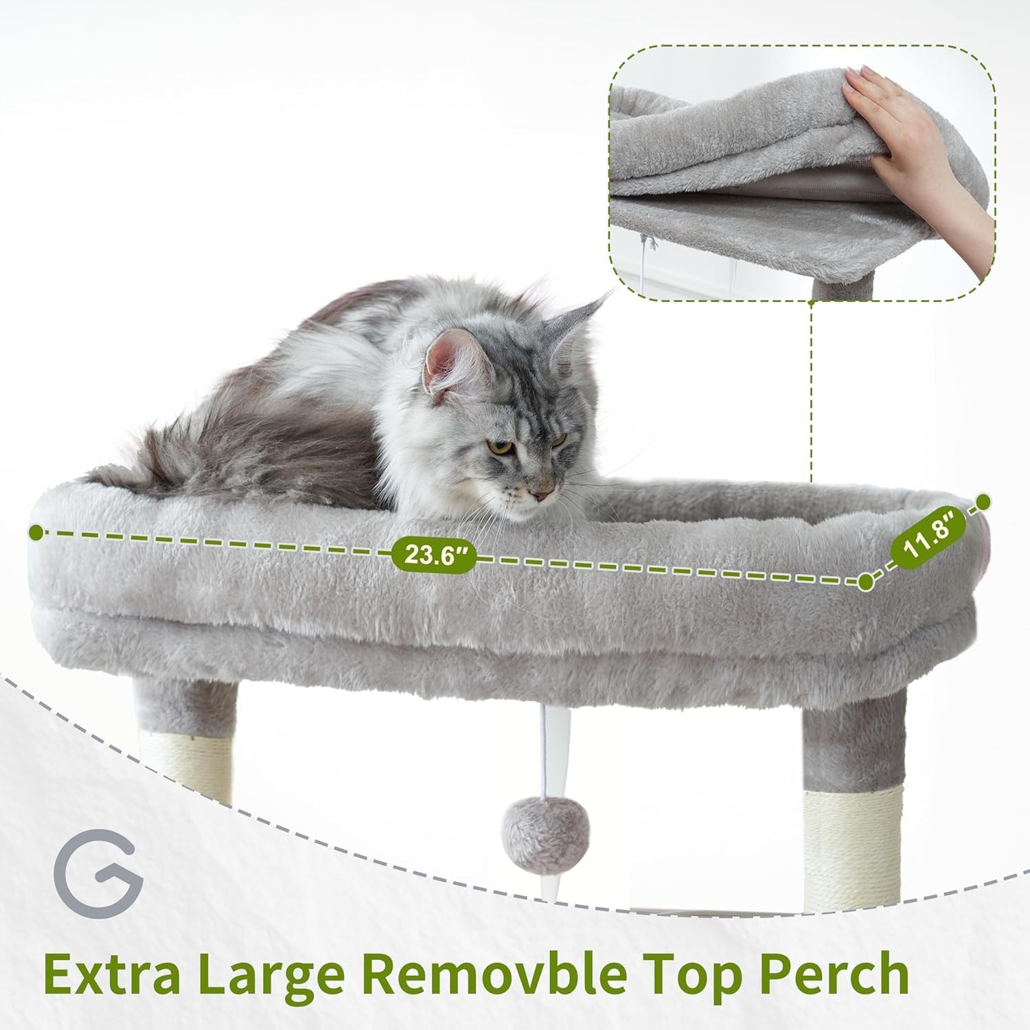 Heavy Duty Cat Tree Tower for Large Cats Maine Coon Condo Hammock 15 Posts