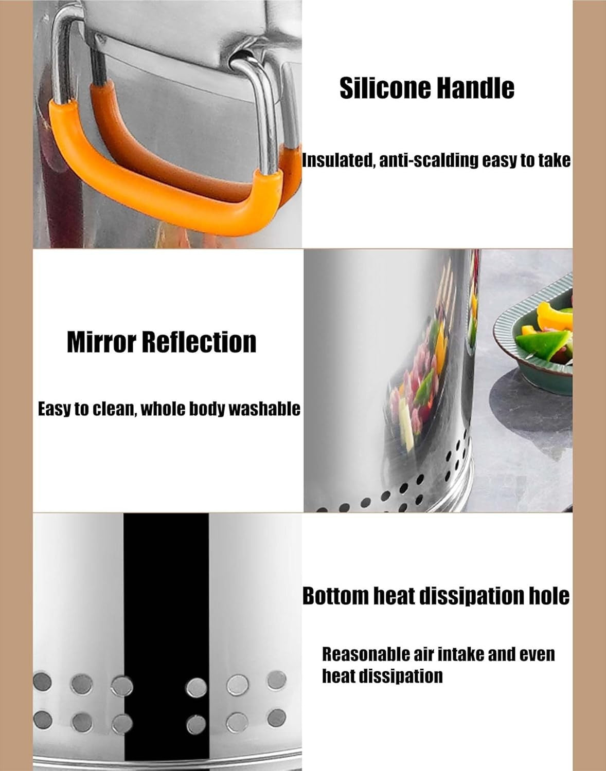 Portable Vertical Charcoal Grill Smokeless Hanging BBQ Barrel