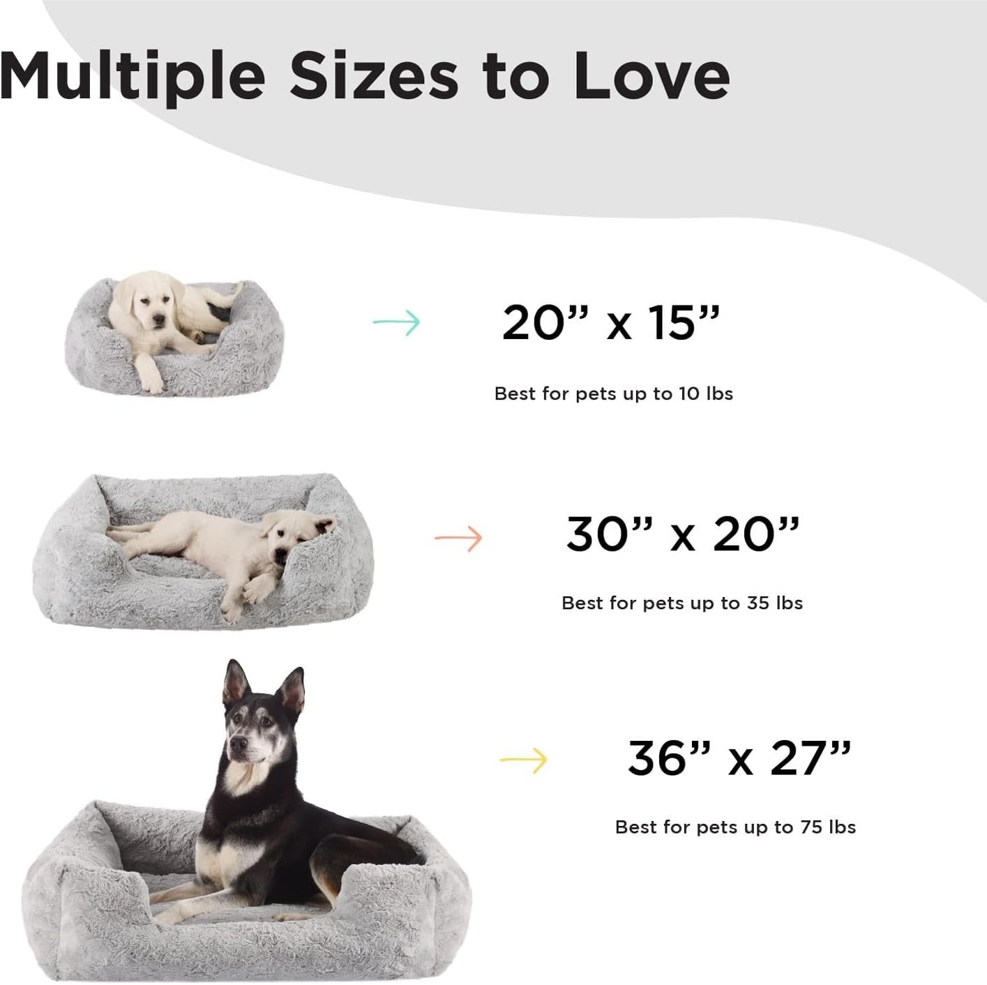Small Orthopedic Memory Foam Dog Bed 20x15in Washable