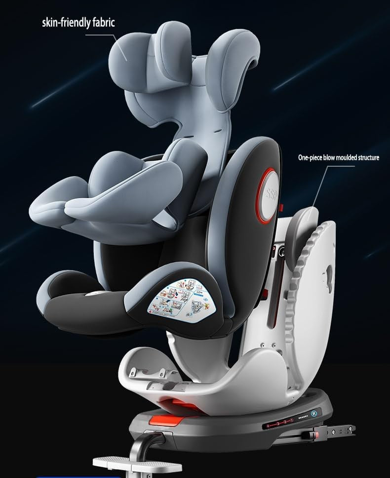 360 Rotating ISOFIX Baby Car Seat 0–12 Years Adjustable Headrest R129