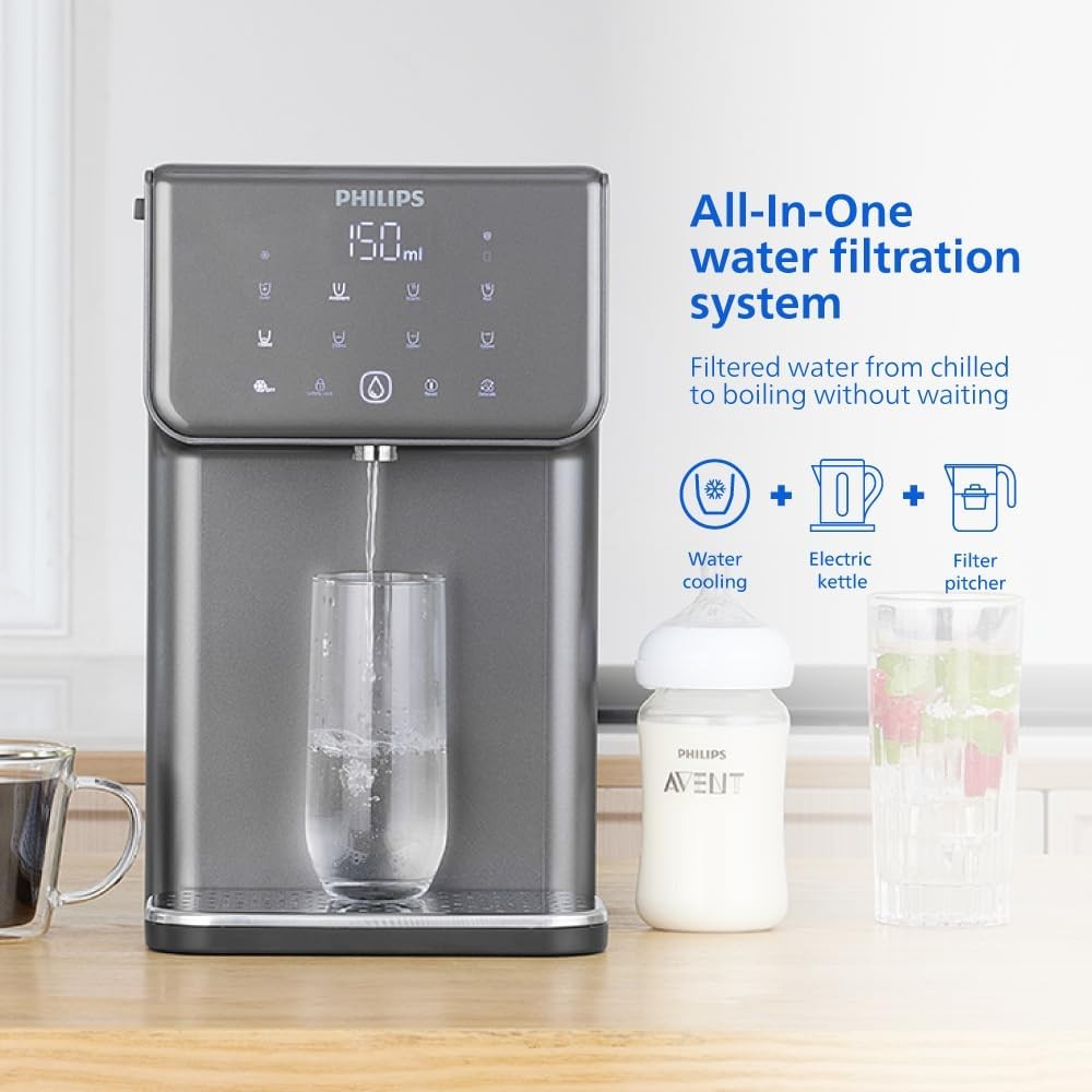 Instant Hot & Cold Water Dispenser Filtered Touch Screen 7 Temp Presets