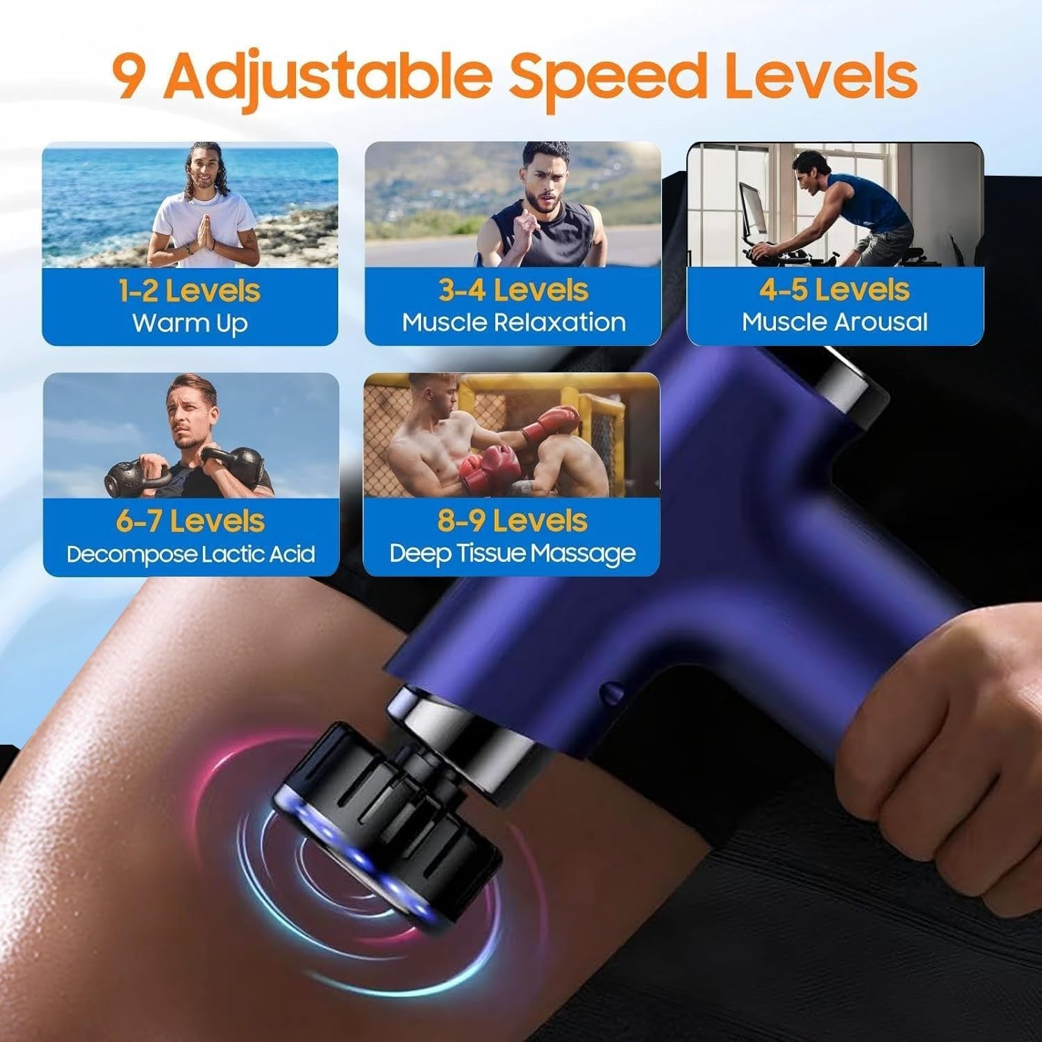 Hot & Cold Massage Gun Deep Tissue Percussion Muscle Relief 3600mAh