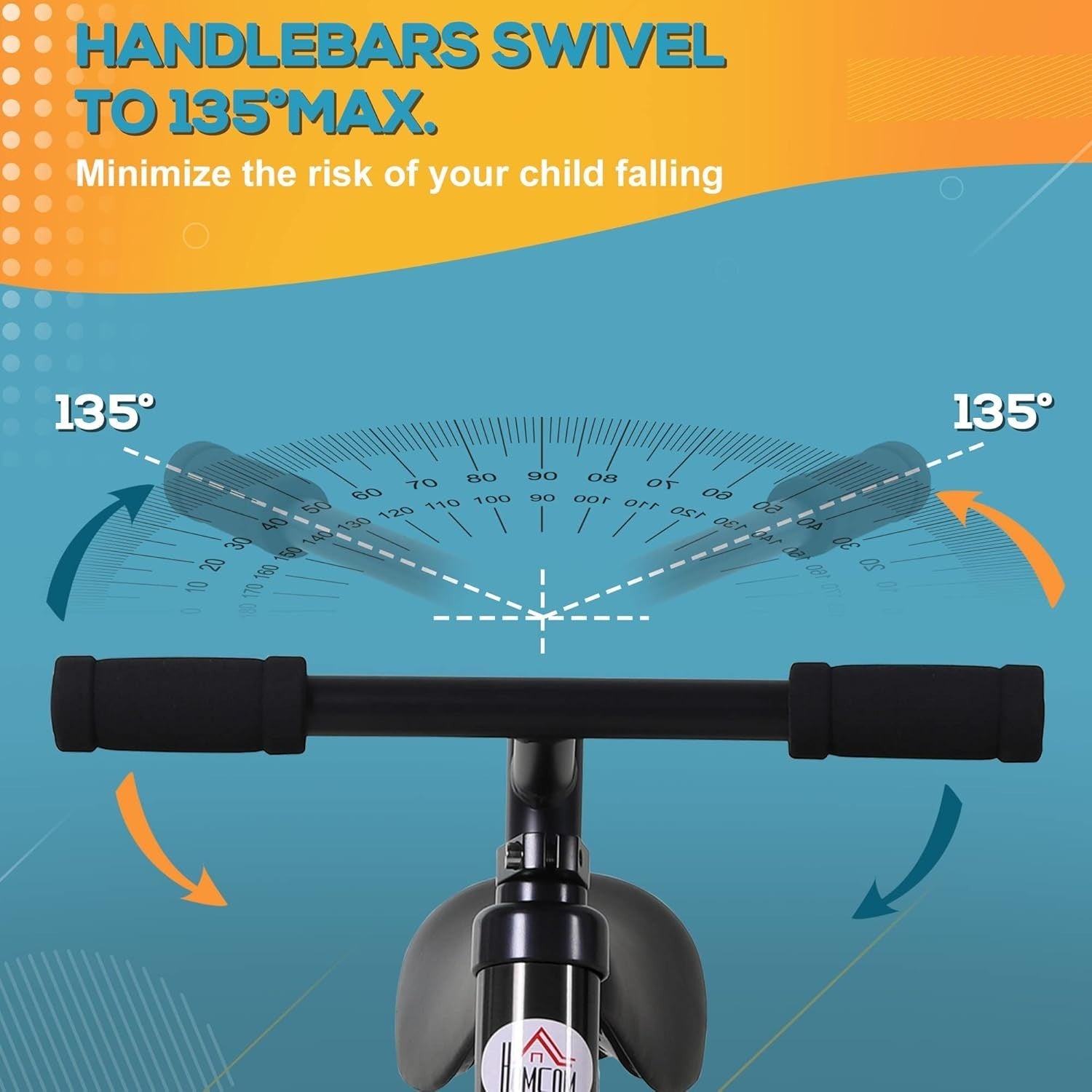 Kids Balance Bike 2 In 1 Training Bicycle Stabilisers Black Age 2-5