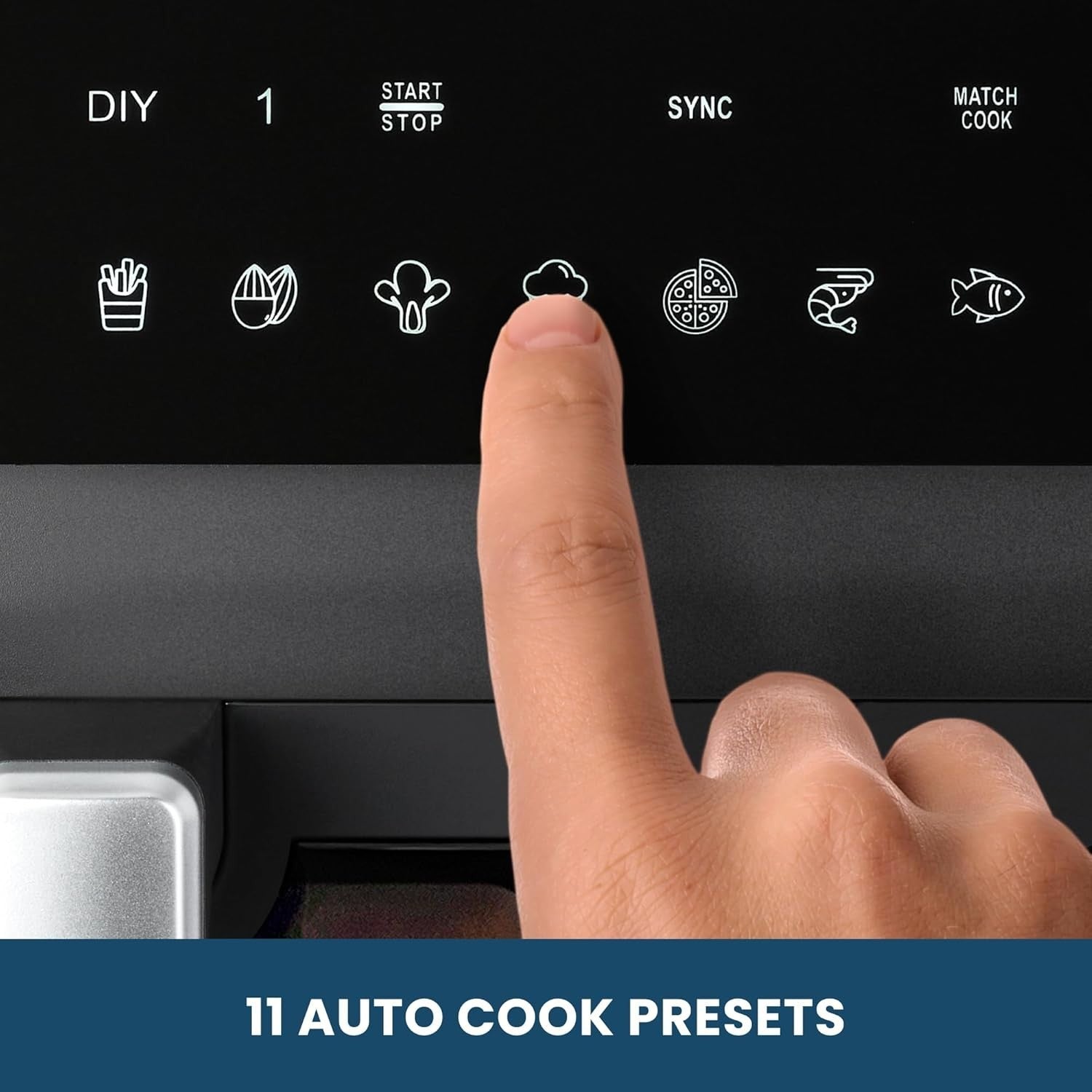 9L Dual Zone Air Fryer 2400W | Twin Drawers + Viewing Windows | 11 Presets