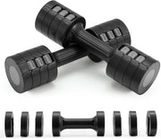 Adjustable Dumbbell Set 4-in-1 Hand Weights 1–2.5kg Home Gym Black