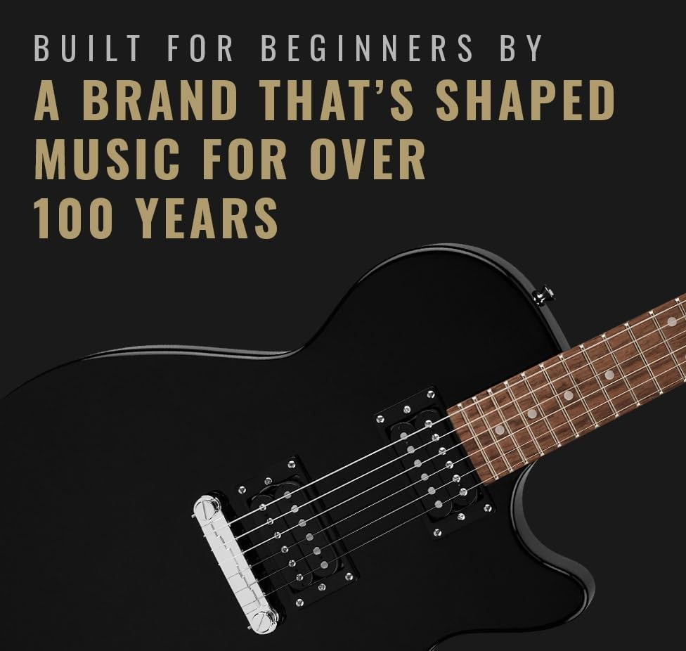 Single Cut Electric Guitar HH Laurel Fingerboard Black
