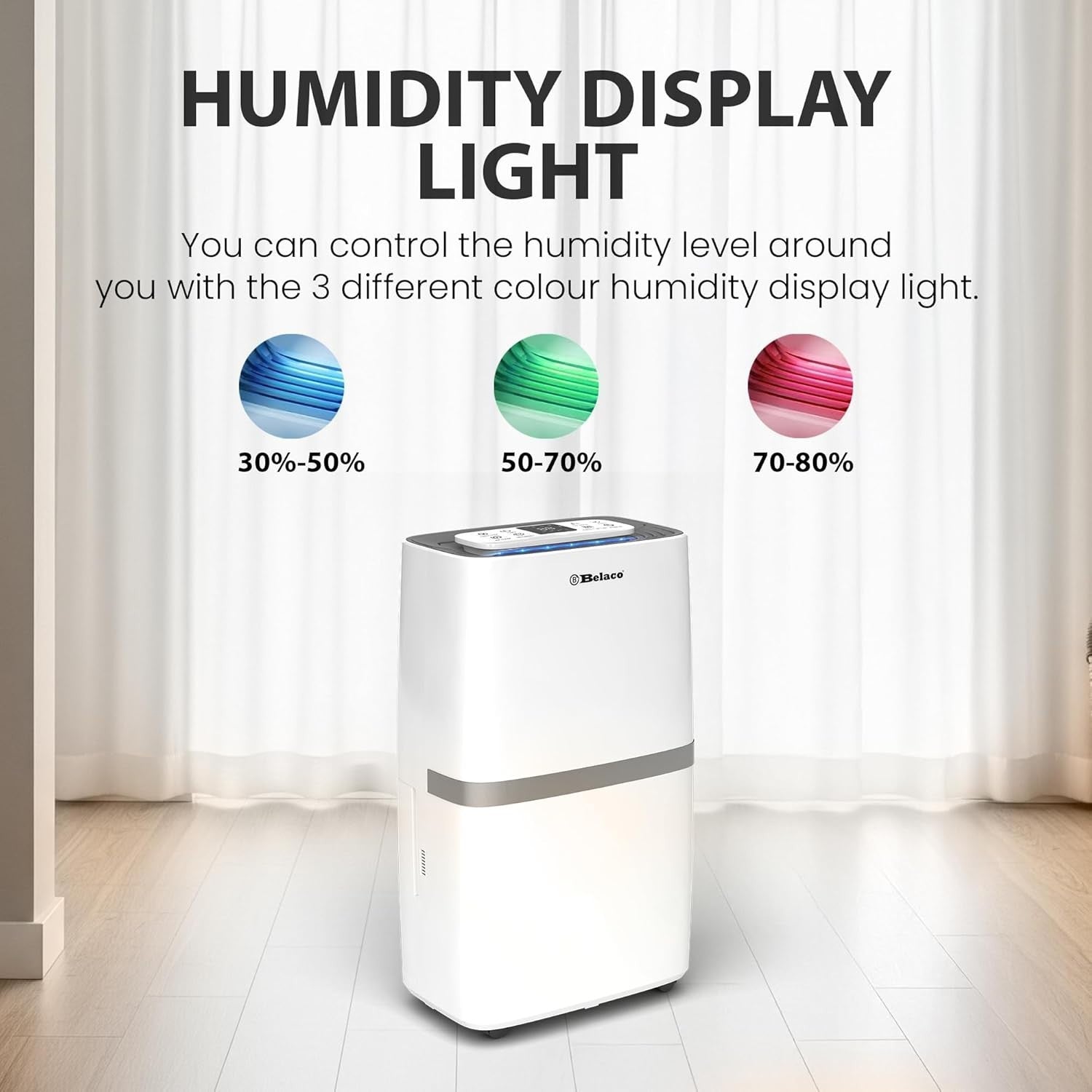 20L Home Dehumidifier Quiet Energy Efficient Laundry Dry Digital Display