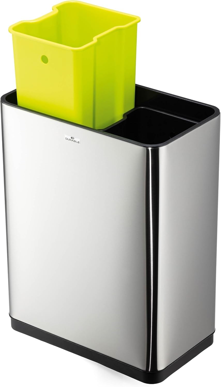 Touchless Sensor Waste Bin 40L Dual Compartment Recycling Silver
