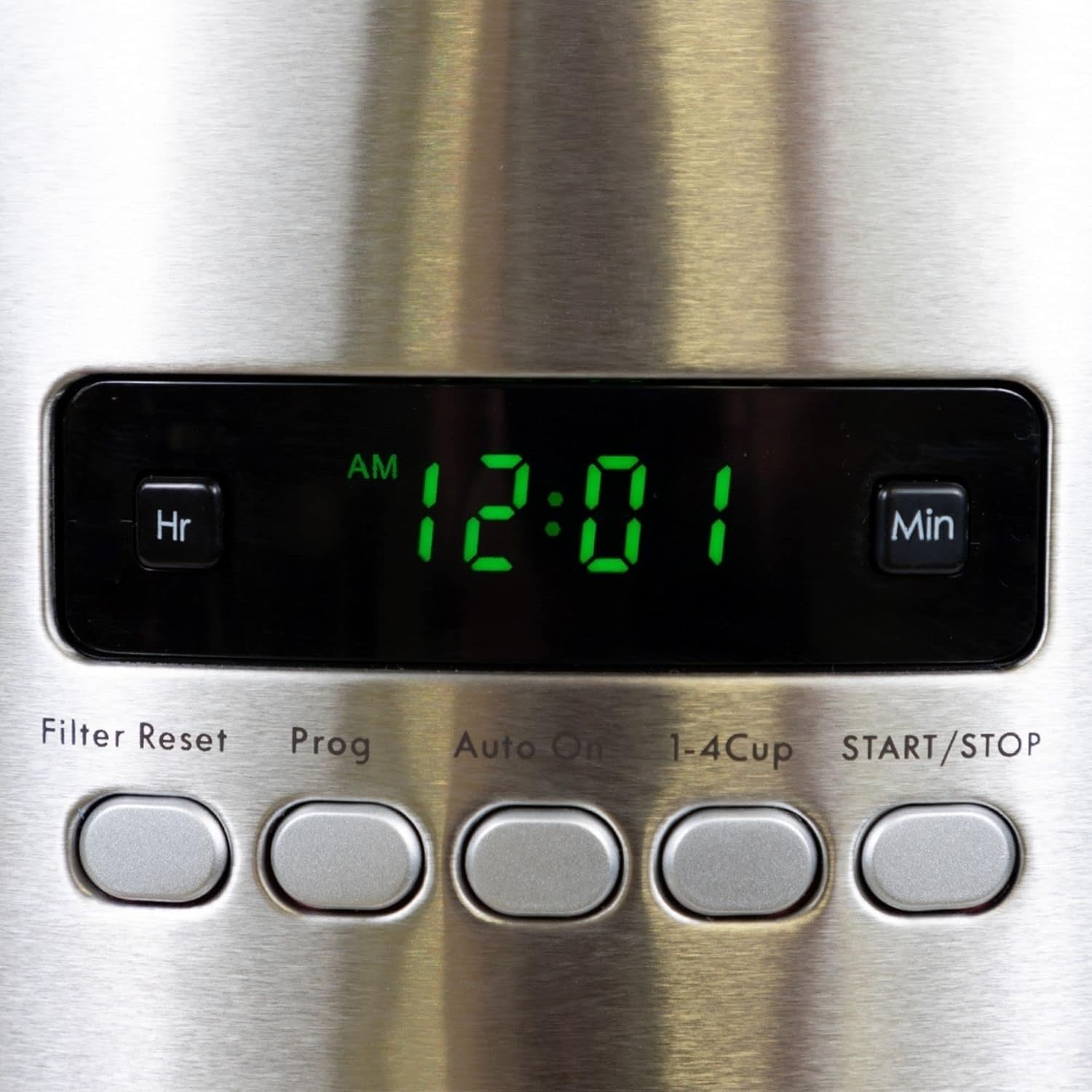 12-Cup Filter Coffee Machine 1.8L Digital Timer Auto Shut-Off Stainless