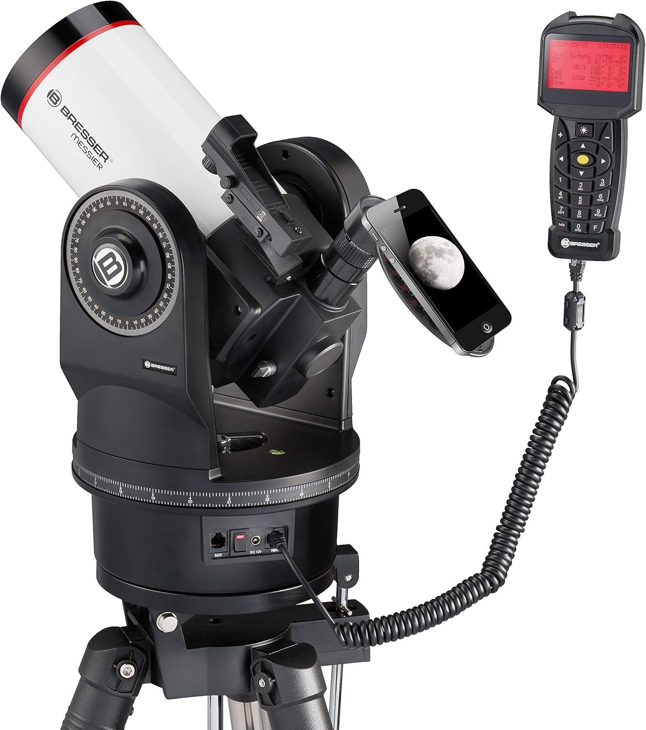 102/1470 GoTo Maksutov Telescope EQ/AZ Mount w/ Tripod & Smartphone Holder