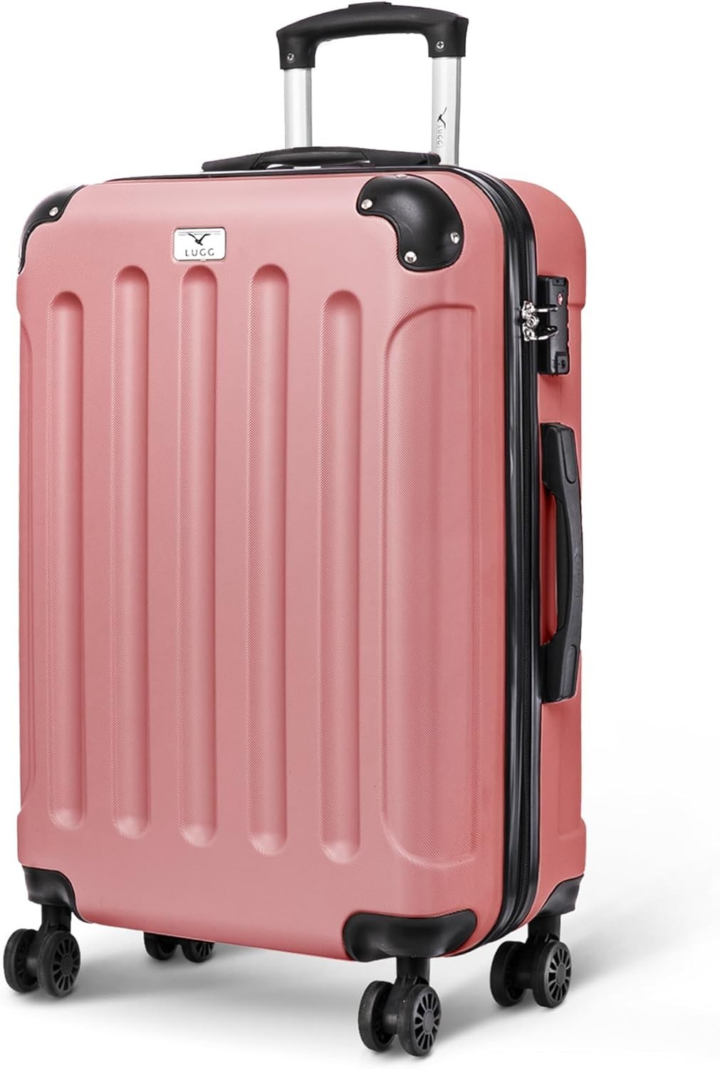 Medium Checked Luggage 24” ABS Hard Shell 4 Wheel Spinner TSA