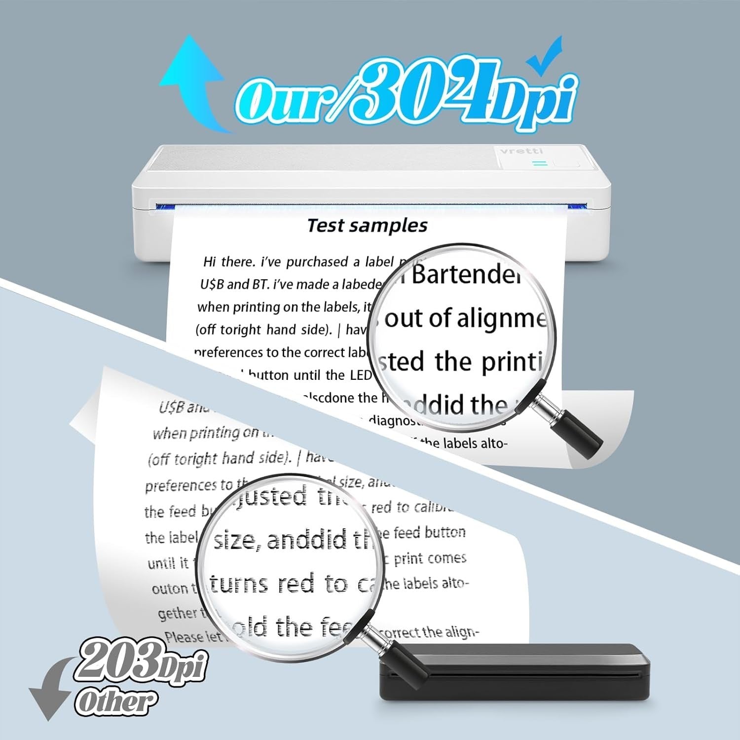A4 Portable Wireless Thermal Printer 304DPI Inkless Travel Home Office