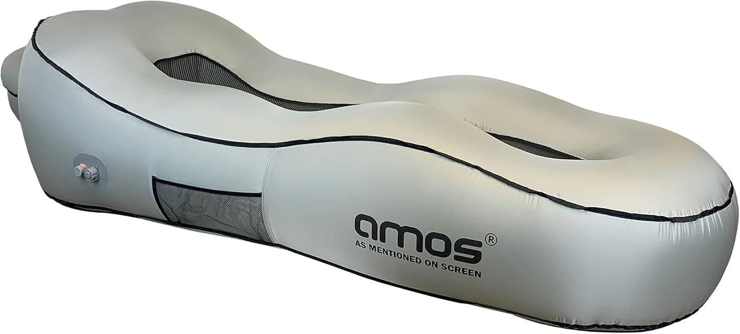 Portable Inflatable Air Lounger Bed – Auto Inflate, Built-In Power Bank