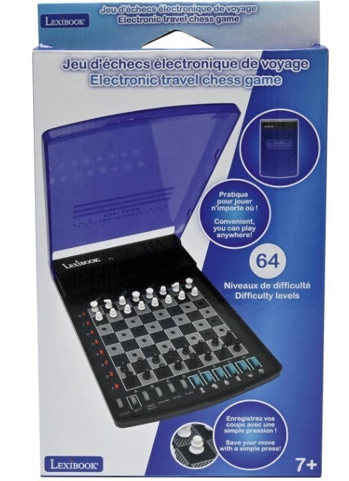 Electronic Travel Chess Set | 64 Difficulty Levels | Compact Portable Strategy