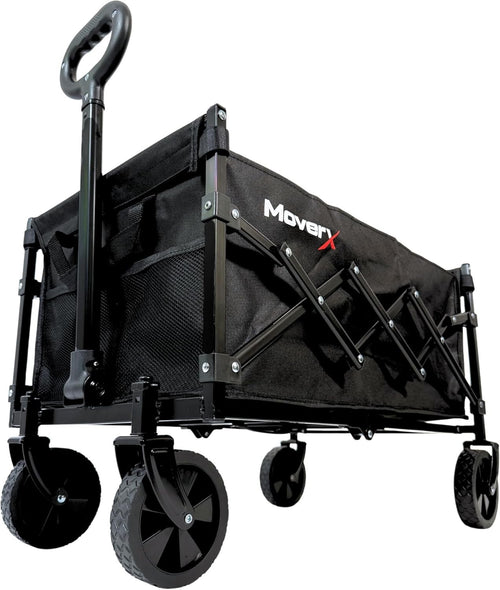Black 70L Folding Camping Wagon Lightweight Festival Trolley Adjustable Handle
