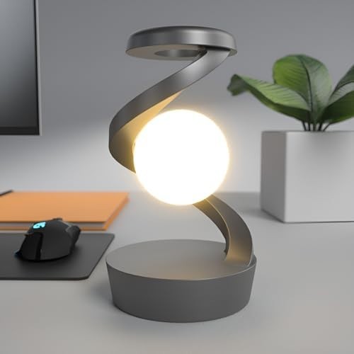 Gray Magnetic Levitating RGB Lamp Floating LED Night Light