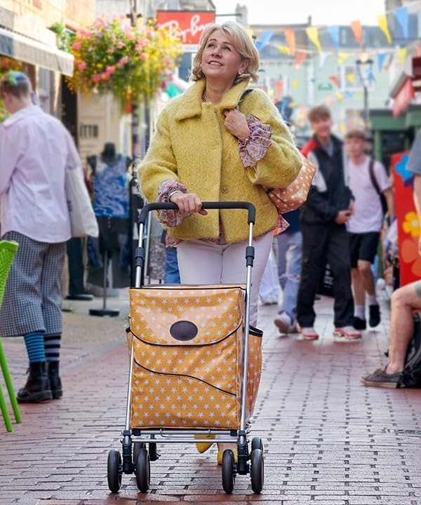 4 Wheel Push Shopping Trolley Walking Aid Foldable Support Cart Pimlico