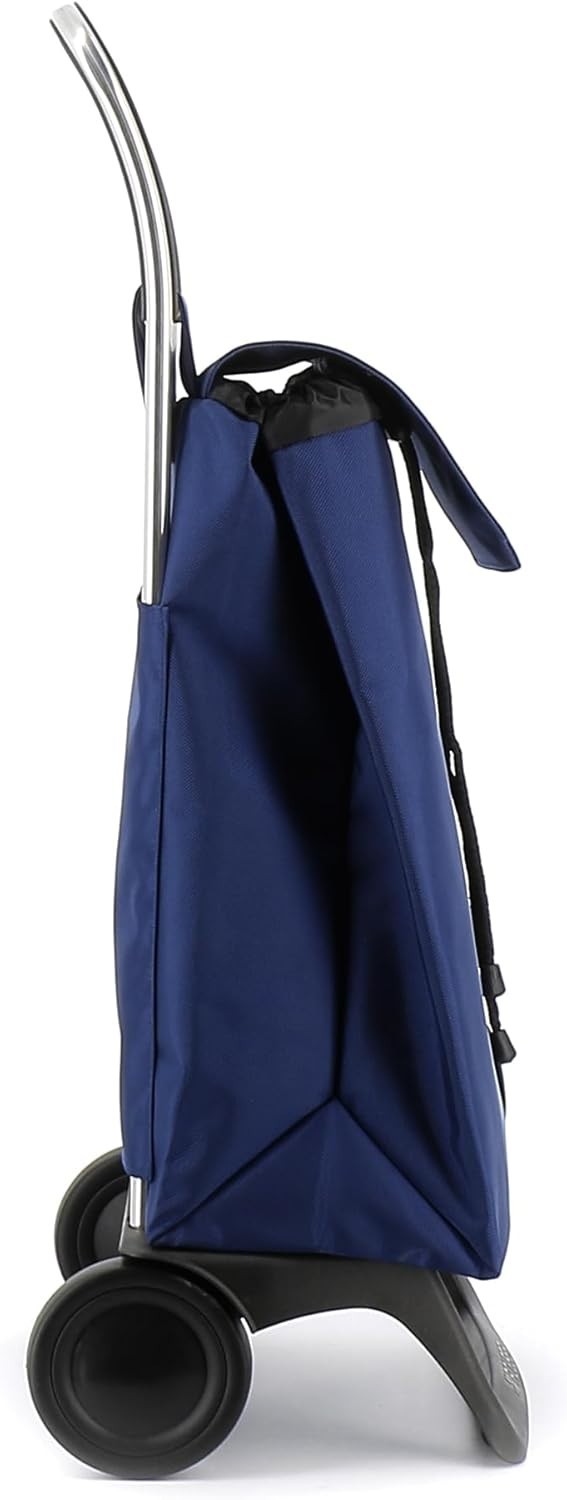 Lightweight 2 Wheel Shopping Trolley Backpack Style Grocery Cart Blue