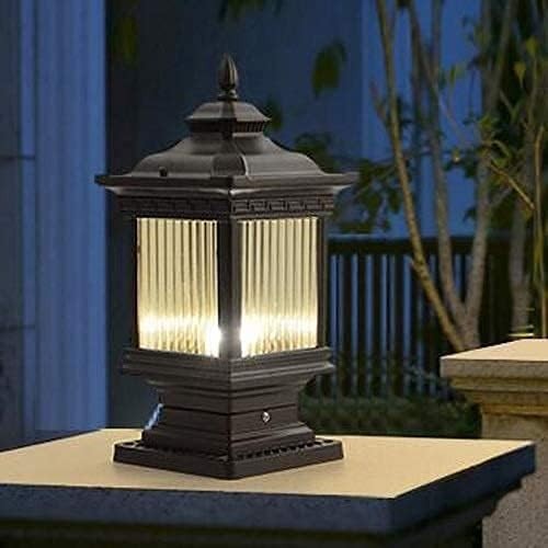 Outdoor Post Lantern – Black LED Pillar Light, IP54 Waterproof