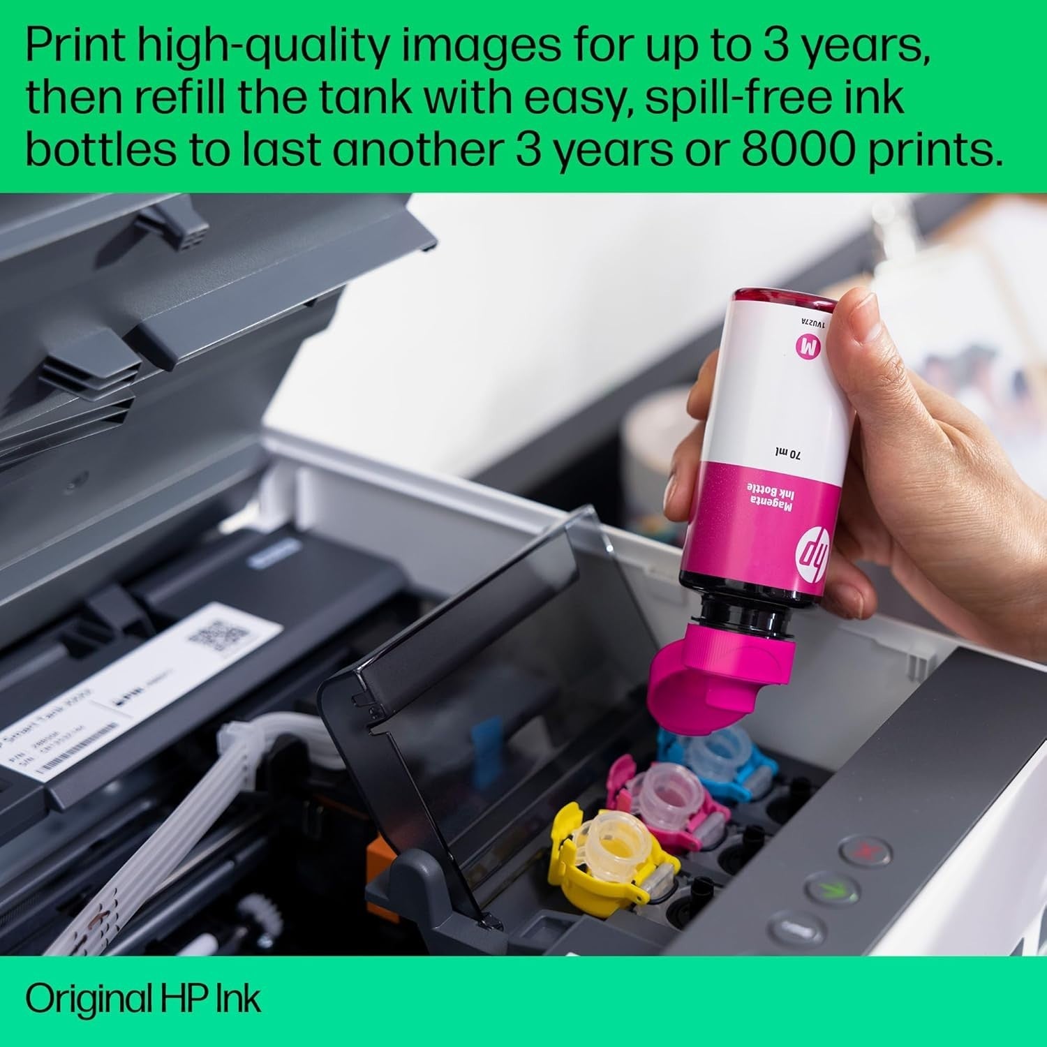 Grey White Smart Tank A4 Wireless Colour Inkjet Printer Duplex HomeUse