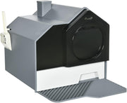 Hooded Cat Litter Box Drawer Tray Odor Control Scoop Grey Large