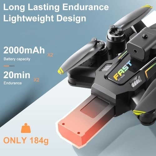 OBEST GPS Drone 4K Camera, Brushless Motor, FPV, 2 Batteries, Beginner