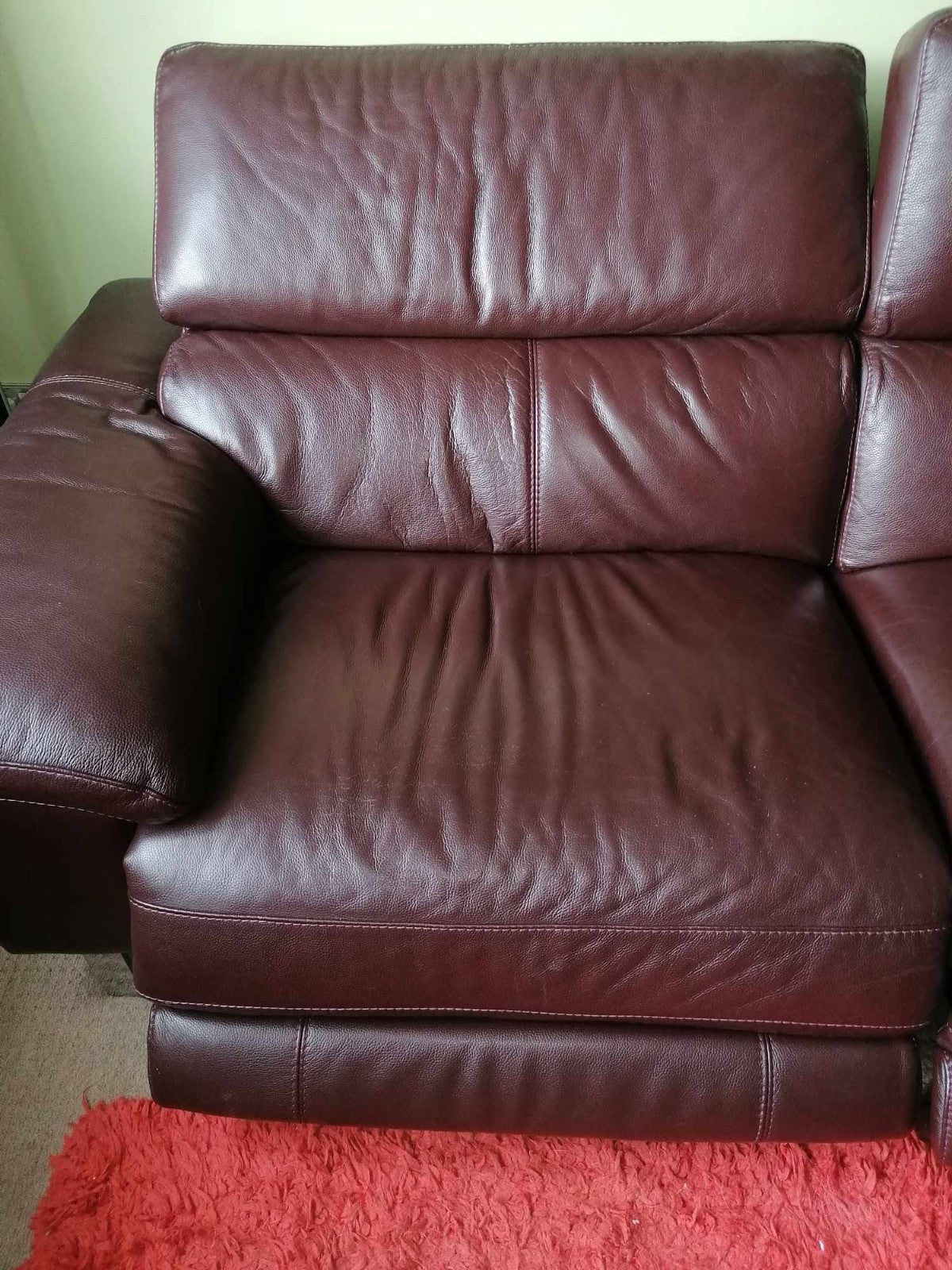 Luxe LHF Brown Leather L-Shape Corner Sofa (PTP)